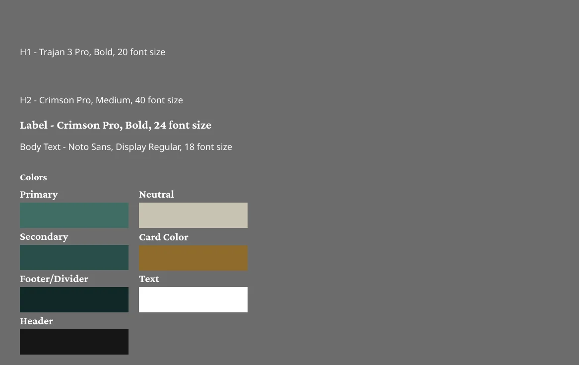 Visual style and color palette